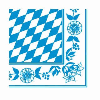 Duni Zelltuch Servietten Bayrische Raute 40cm x 40cm (60Stk.)
