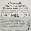 Moselland Akzente Dornfelder Rotwein halbtrocken 11,5% Vol (0,75l Flasche)