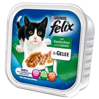 Felix Kaninchen & Lamm in Gelee, 100g