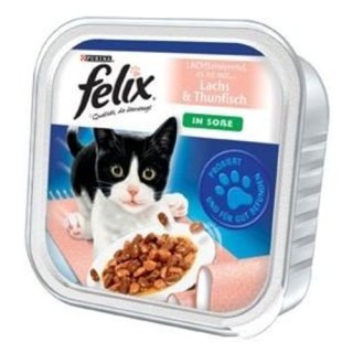 Felix Leckerbissen Lachs + Thunfisch, 100g