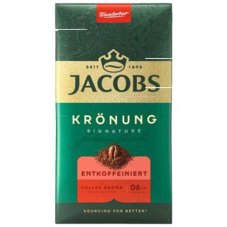 Jacobs Krönung Kaffee entkoffeiniert (500g Packung)