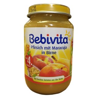 Bebivita Pfirsich mit Maracuja in Birne (190g Glas)