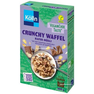 Kölln Müsli vegan Crunchy Waffel Hafer (400g Packung)