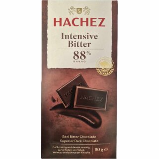 Hachez Schokolade Intensive Bitter 88% (80g Tafel)