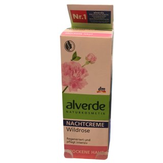 alverde Nachtcreme Wildrose für Trockene Haut (50ml)
