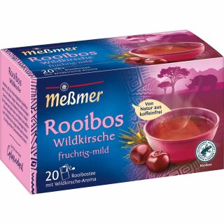 Meßmer Rooibos Wildkirsche fruchtig-mild (20 Beutel, 40g Packung)