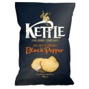Kettle Chips mit Meersalz und schwarzem Pfeffer (10x130g Packung)