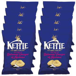 Kettle Chips mit Meersalz und Balsamico Essig (10x130g Packung)