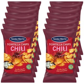 Santa Maria Tortilla Chips Chili VPE (12x475g Packung)