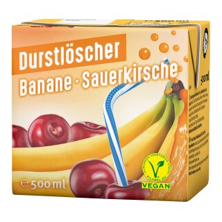 Durstlöscher Banane-Sauerkirsche (0,5L Packung)