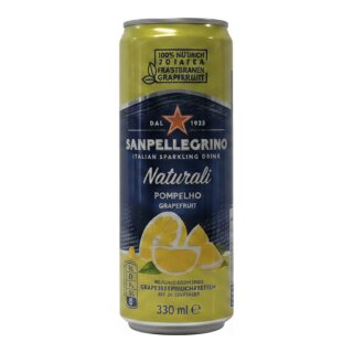 San Pellegrino Naturali Pompelmo Grapefruit-Limonade mit 11% Grapefruitsaft (1x330ml Dose)