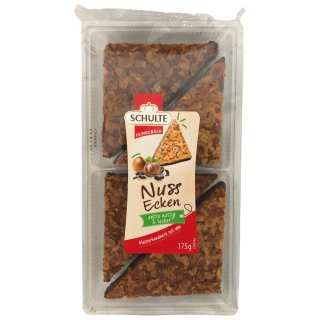Schulte Nussecken extra nussig & lecker mit Zartbitterschokolade 1er Pack (1x175g Packung)