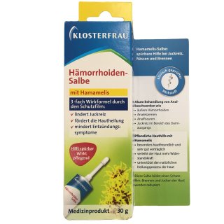 Klosterfrau Hämorrhoidensalbe mit Hamamelis (30 g Gelb)