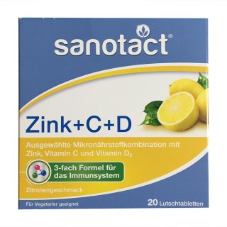 Biolabor Zink + C + D Lutschtabletten (20 St)