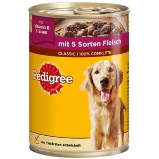 Pedigree Adult 3 Sorten Fleisch, 400g pro Dose