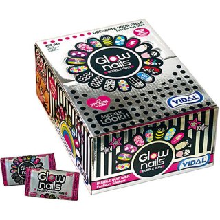 DOK Glow Nails Kaugummi mit Nailsticker (200Stk. Packung)