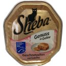 Sheba Genuss im Gelee, Geschnetzeltes mit Lachs , 100g