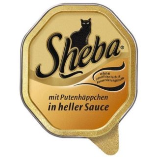 Sheba mit Putenhaeppchen in heller Sauce, 100g