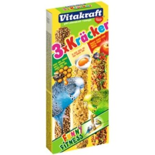 Vitakraft Klassik Honig, Ei, Frucht Kräcker, (3 Kräcker in der Packung)