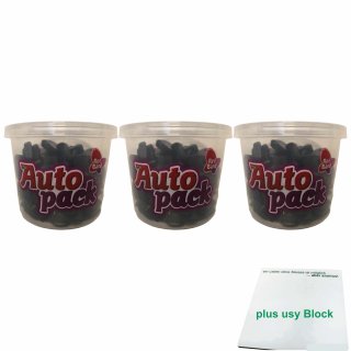 Red Band Schwarze Juwelen Lakritze Autopack 3er Pack (3x190g Dose) + usy Block