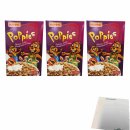 Hahne Poppies mit Honig Cornflakes 3er Pack (3x375g Packung) + usy Block