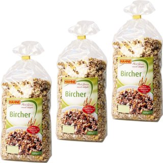 Hahne Bircher Müsli 3er Pack (3x1kg Packung)
