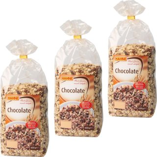 Hahne Schoko Müsli 3er Pack (3x1kg Packung)
