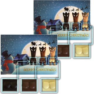 erotischer Adventskalender mit 3 Sorten Schokolade Doppelpack (2x75g) sexy Adventskalender