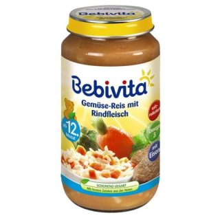 Bebivita Gemüse-Reis mit Rindfleisch, 250g