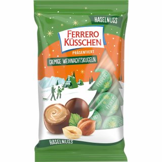 Küsschen cremige Weihnachtskugeln Haselnuss (100g Tüte)