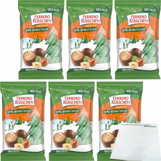 Küsschen cremige Weihnachtskugeln Haselnuss 6er Pack (6x100g Tüte) + usy Block