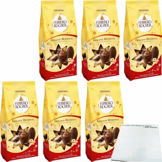 Rocher Goldene Momente Milchschokolade 6er Pack (6x90g Packung) + usy Block