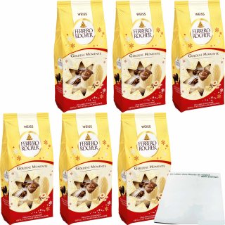 Rocher Goldene Momente Weiße Schokolade 6er Pack (6x90g Packung) + usy Block