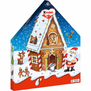 Ferrero Kinder Maxi Mix Adventskalender Motiv: Lebkuchenhaus (351g Packung)