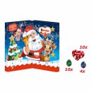 Ferrero Kinder Mix Tisch-Adventskalender Motiv: Weihnachtsmann (113g Packung)