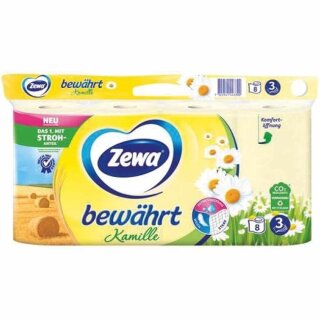 Zewa Toilettenpapier Kamille 3lg (8x150 Blatt Packung)