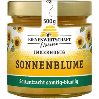 Bienenwirtschaft Meissen Sonnenblumen Honig (500g Glas)