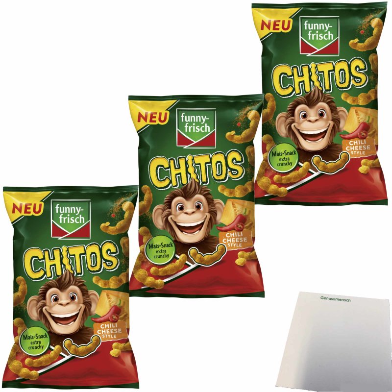 funny frisch Chitos Chili Cheese Style 3er Pack (3x80g Packung) usy