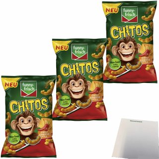 funny frisch Chitos Chili Cheese Style 3er Pack (3x80g Packung) + usy Block