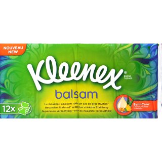 Kleenex Balsam Taschentücher VPE (16x12 Packungen à 9 Tücher)