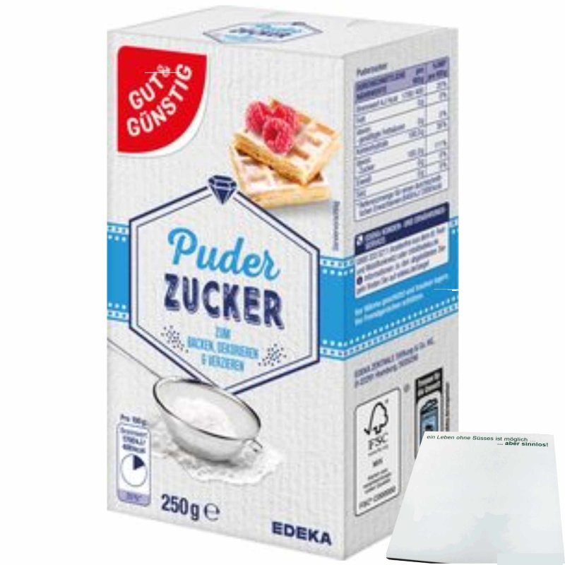 250 G Puderzucker Entspricht Wieviel Zucker Gut&Günstig Puderzucker (250g Packung) + usy Block