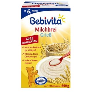 Bebivita Milchbrei Grieß (600g Karton)