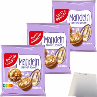 Gut&Günstig Mandeln gehobelt 3er Pack (3x100g Beutel) + usy Block