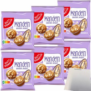 Gut&Günstig Mandeln gehobelt 6er Pack (6x100g Beutel) + usy Block