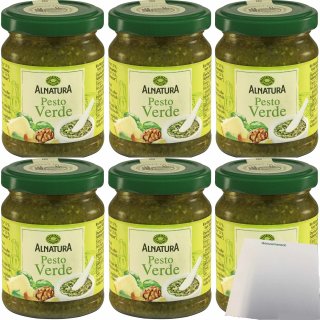 Alnatura Bio Pesto Verde 6er Pack (6x120g Glas) + usy Block