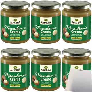 Alnatura Bio Macadamia Creme 6er Pack (6x225g Glas) + usy Block