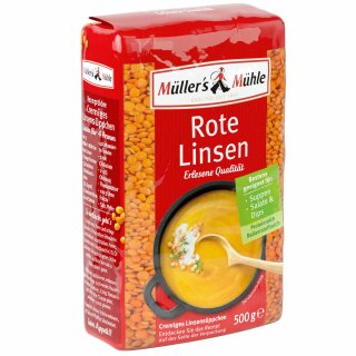 Müllers Mühle Rote Linsen 7er Pack (7x500g Beutel)