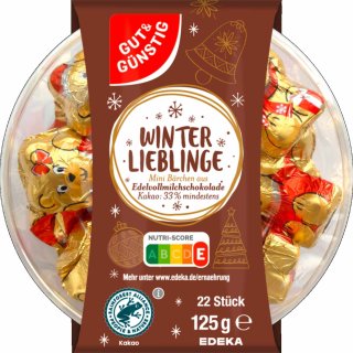 G&G mini bears made from fine milk chocolate