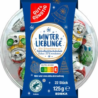 G&G Mini Schneemänner aus Edelvollmilchschokolade