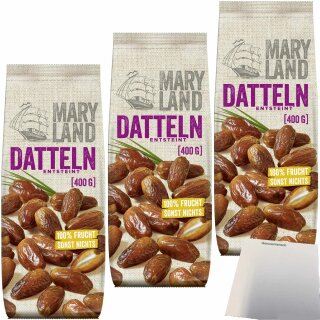 Maryland Datteln 3er Pack (3x400g Beutel) + usy Block